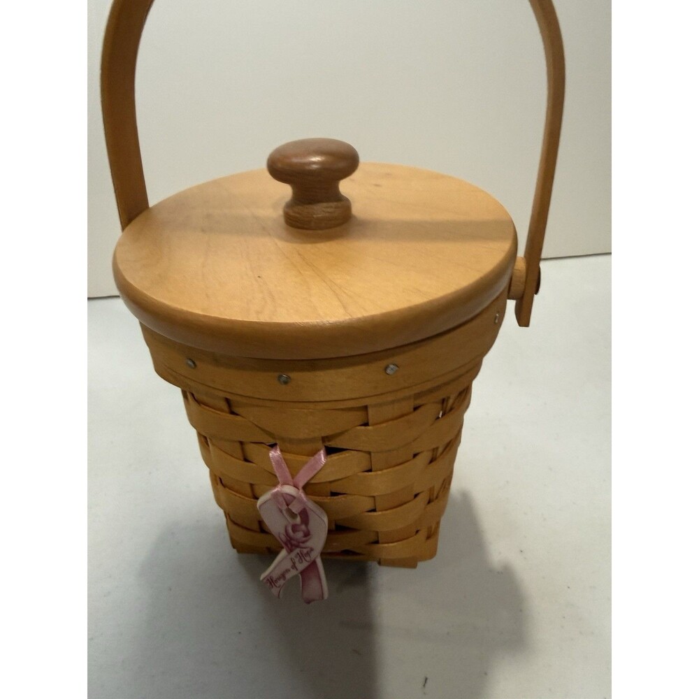 Longaberger American Cancer “Hope” Pen Pal Basket 2001
